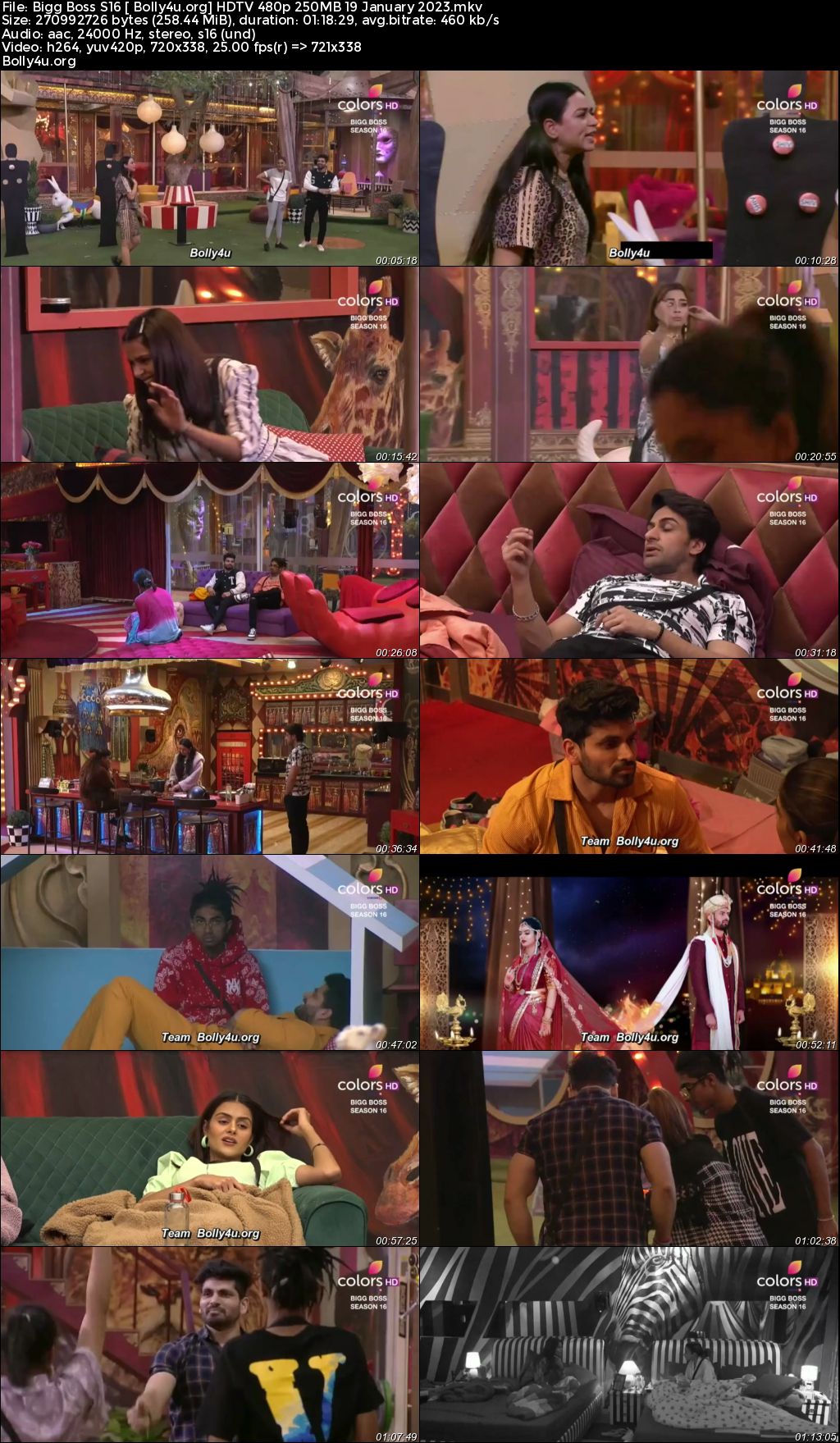 Bigg Boss S16 HDTV 480p 250MB 19 January 2023 Download Bigg Boss S16 HDTV 480p 250MB 19 January 2023 Download