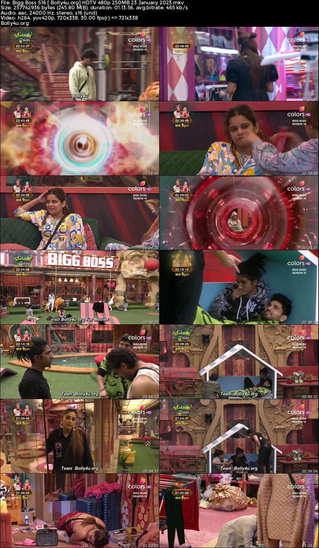 Bigg Boss S16 HDTV 480p 250MB 23 January 2023 Download Bigg Boss S16 HDTV 480p 250MB 23 January 2023 Download