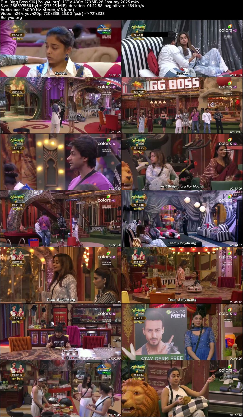 Bigg Boss S16 HDTV 480p 270MB 26 January 2023 Download