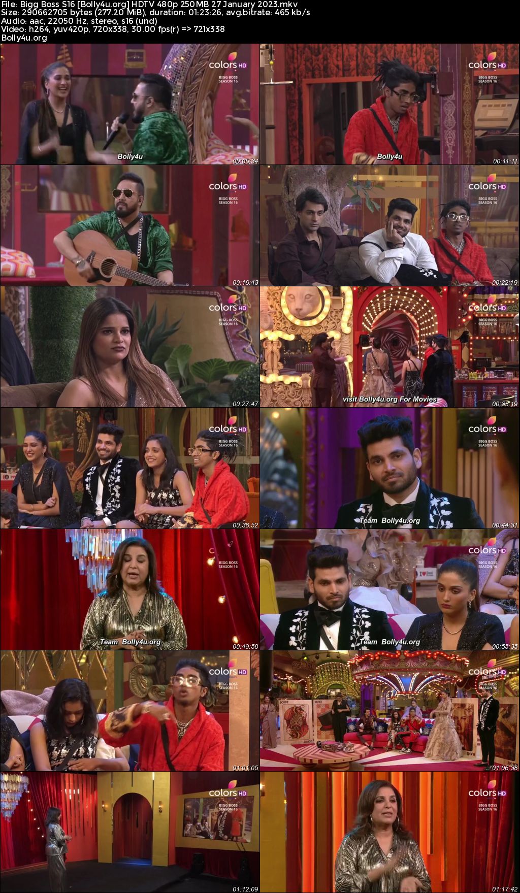 Bigg Boss S16 HDTV 480p 250MB 27 January 2023 Download Bigg Boss S16 HDTV 480p 250MB 27 January 2023 Download