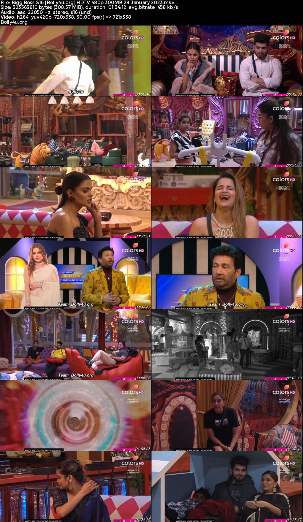 Bigg Boss S16 HDTV 480p 300MB 29 January 2023 Download