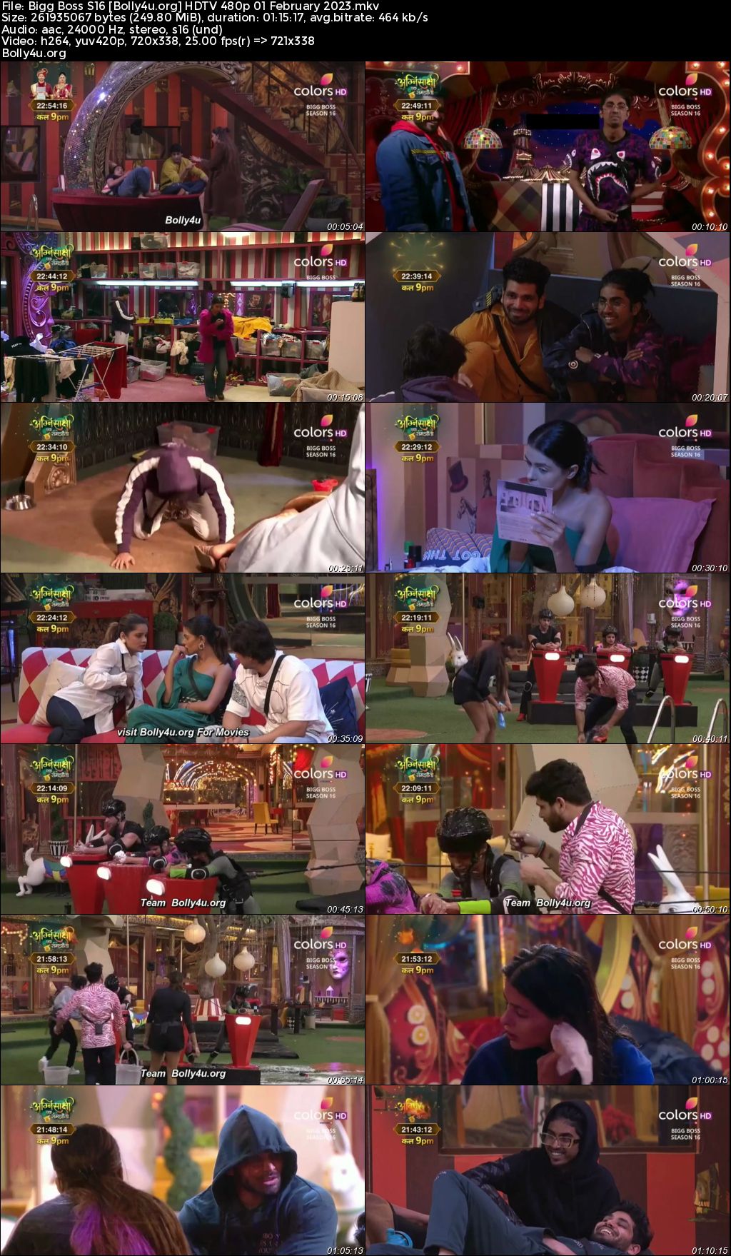 Bigg Boss S16 HDTV 480p 200MB 01 February 2023 Download