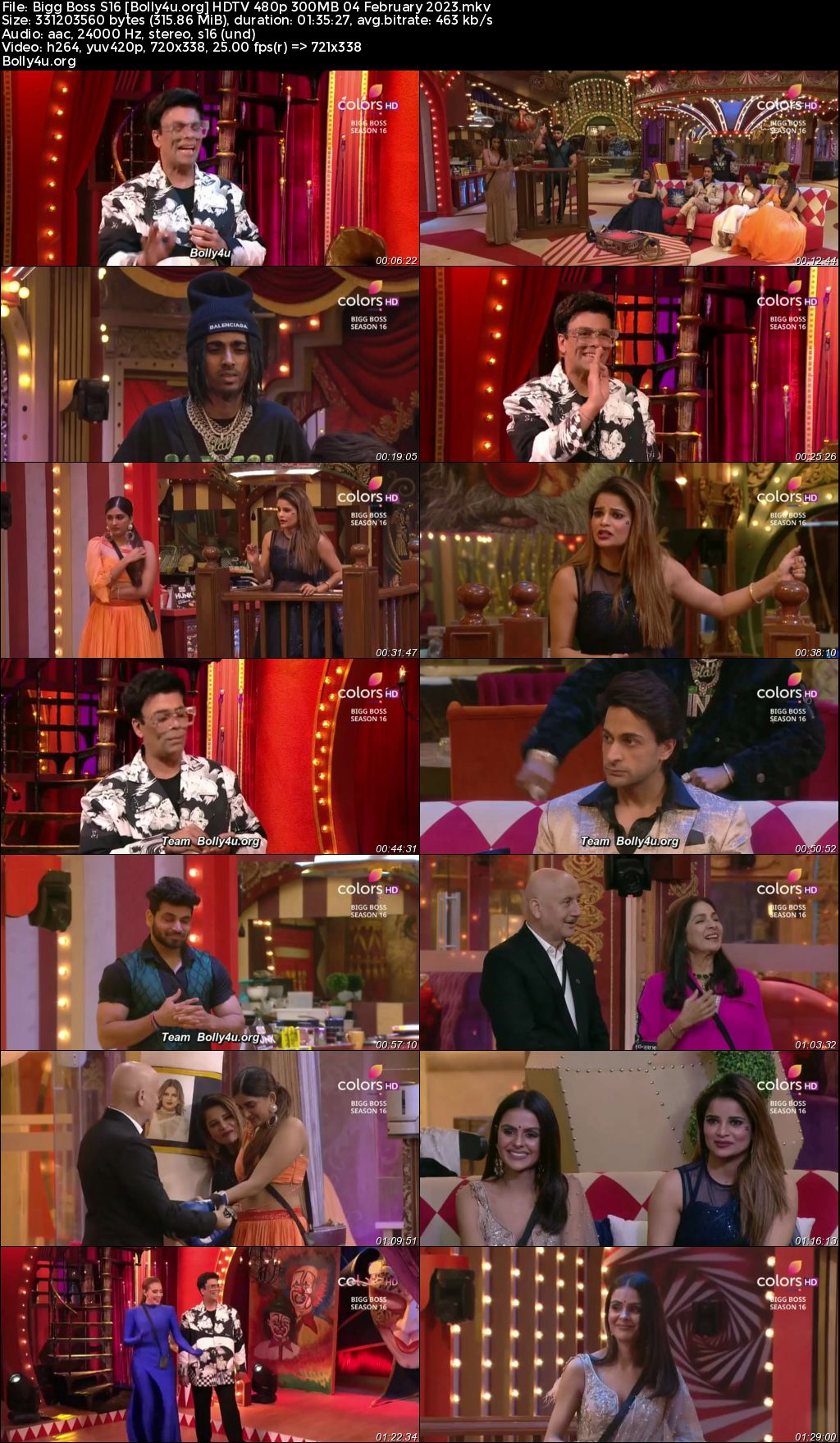 Bigg Boss S16 HDTV 480p 300MB 04 February 2023 Download Bigg Boss S16 HDTV 480p 300MB 04 February 2023 Download